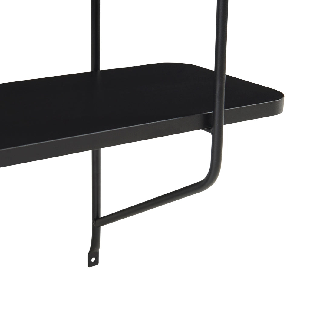 Scaffale da Parete Østfold a 3 Ripiani - Nero [en.casa]