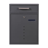 Cassetta delle lettere 2x2 V51 antracite Cassetta postale a muro Con serrature e finestre