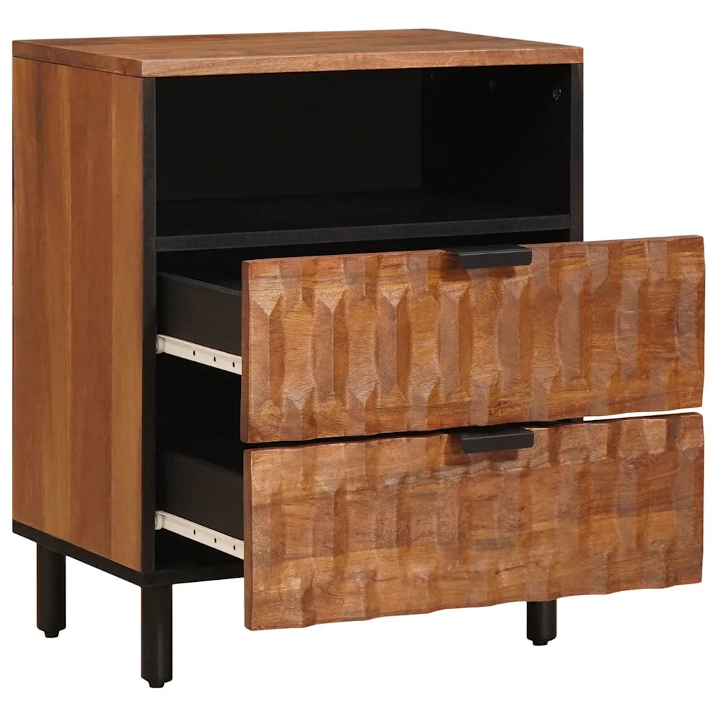 Armadio da Notte con cassetto Marrone 50 x 33 x 62 cm