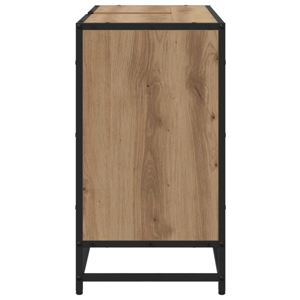 Mobile da Bagno con porta Rovere artigianale 80 x 33 x 60 cm 883638
