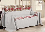 Telo Arredo Multiuso Linea Pensieri Delicati In 100% Cotone Disegno New Orsetti - Matrimoniale - Rosso