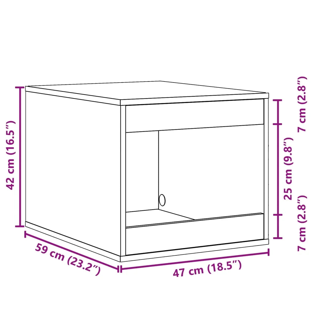 vidaXL Recinto per Lettiera per Gatti Nero 47x59x42 cm in Truciolato