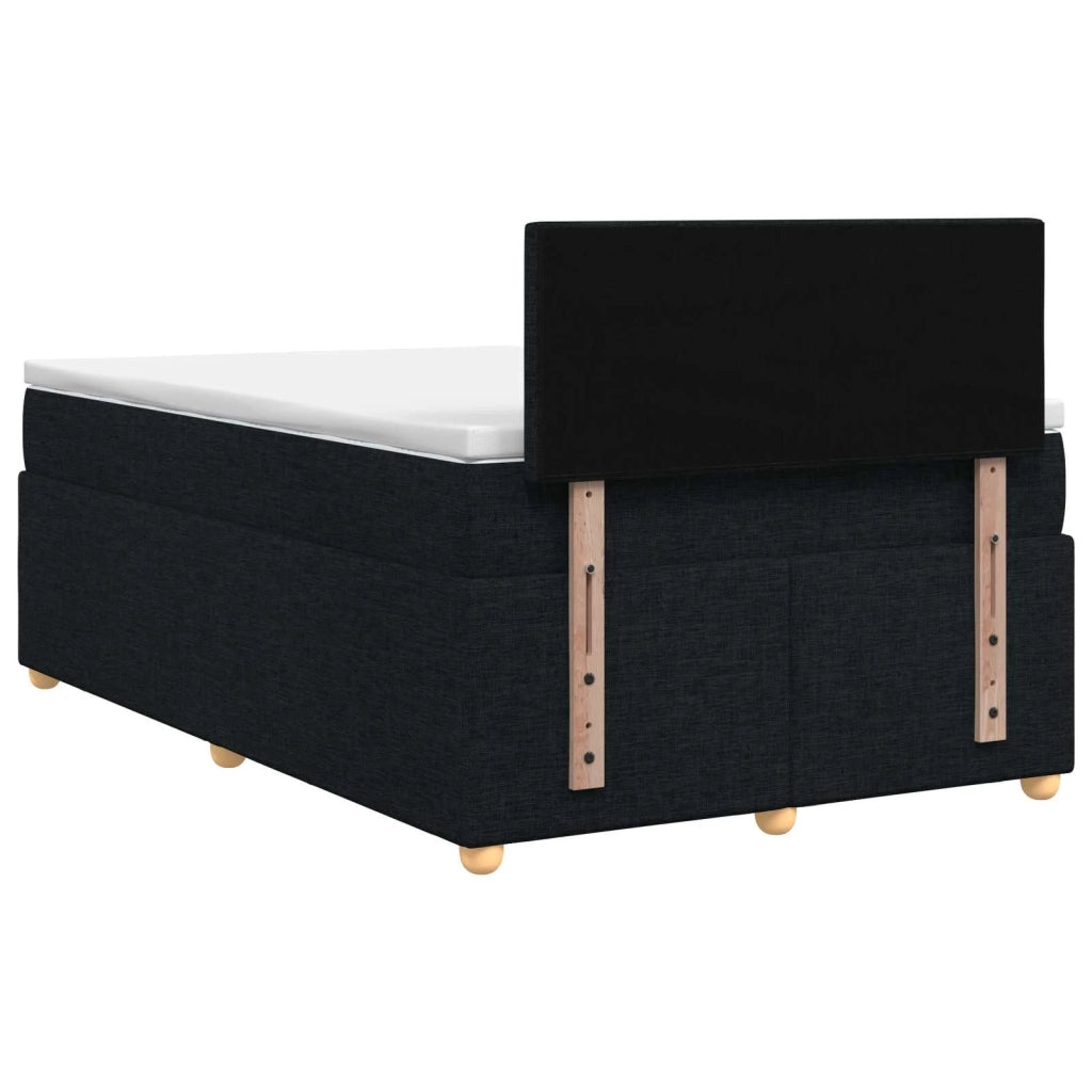 Letto box spring con materasso Nero 120 x 190 cm Tessuto 3450918
