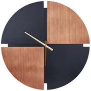 Orologio da parete di forma ovale in legno chiaro e nero 60 cm accessori per la casa camera da letto soggiorno