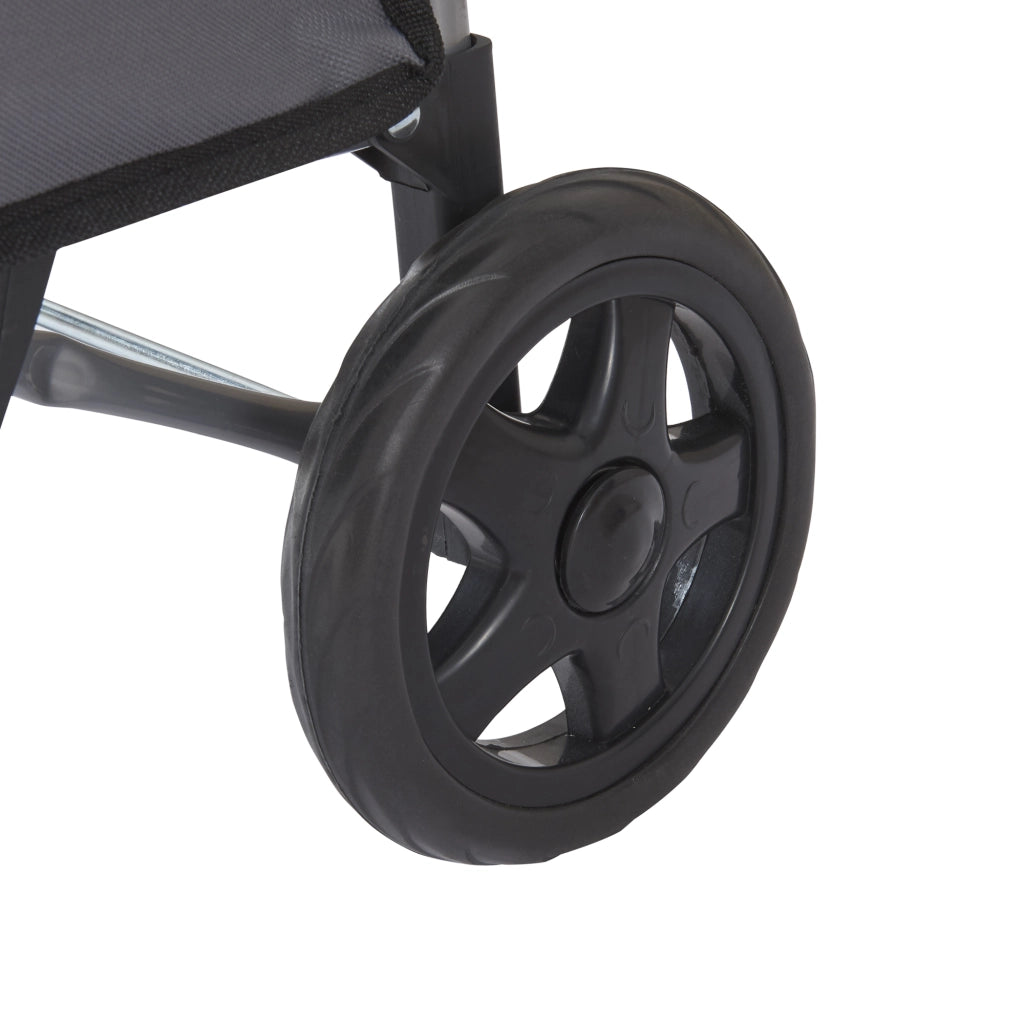 Trolley per la Spesa Carrello Portaspesa Portapacchi a 2 Ruote Telaio Pieghevole Borsa Impermeabile Rimovibile 36 L 30 kg - Grigio Scuro/Nero [en.casa]