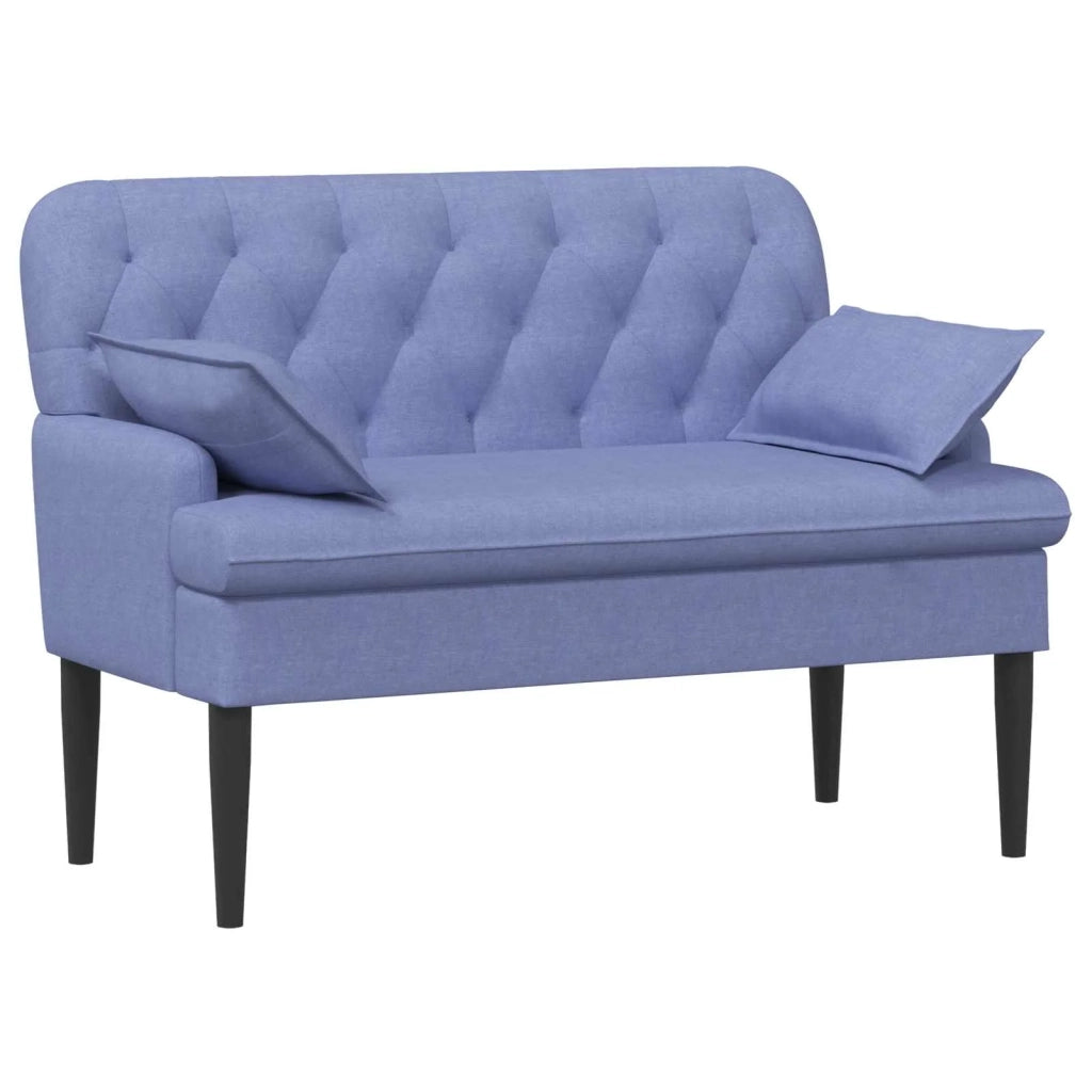 Loveseat con bottoni imbottiti Blu jeans 111 x 68 x 80 cm 42041808