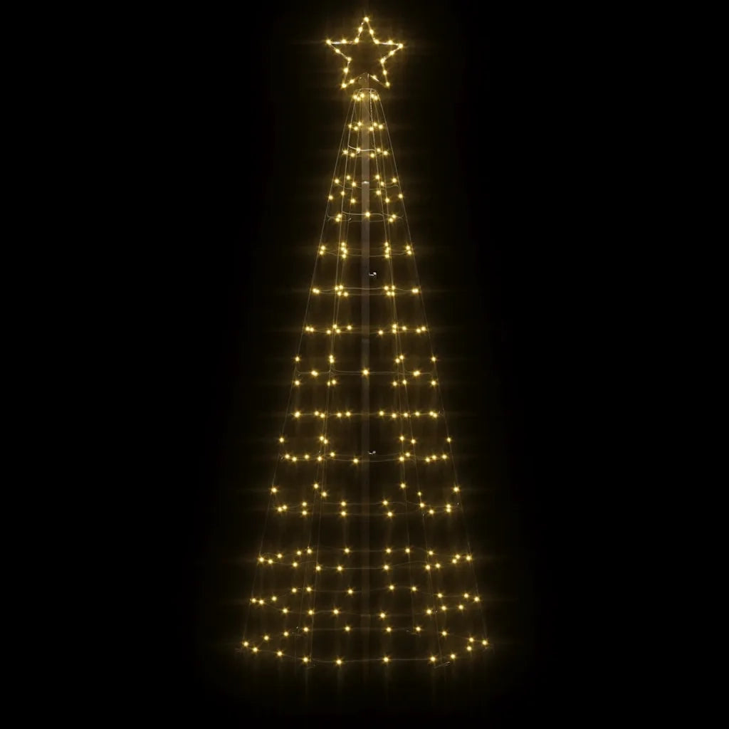 Albero di Natale a LED con Punte 220 LED Bianco Caldo 180 cm 358100