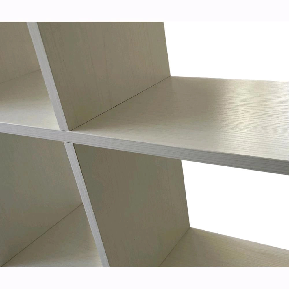 Libreria in legno Bianco nordico 60x24x68H cm Scaffale Mobiletto 4 Ripiani