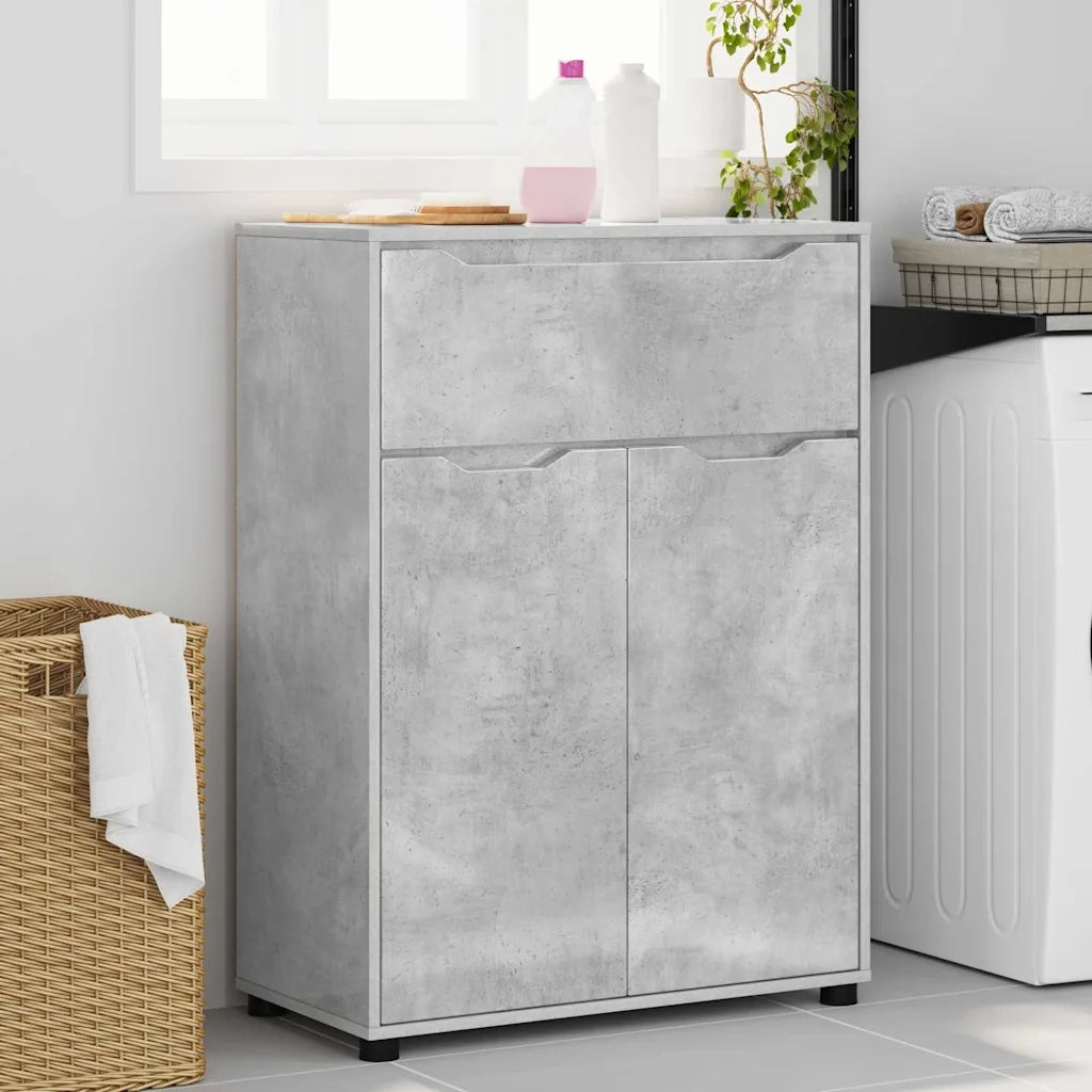 Mobile da Bagno | Armadio da bagno con porta Grigio cemento 72,5 x 36,5 x 100 cm