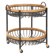 Zakopa, Carrello 2 Ripiani, 57x56x63h cm Marrone