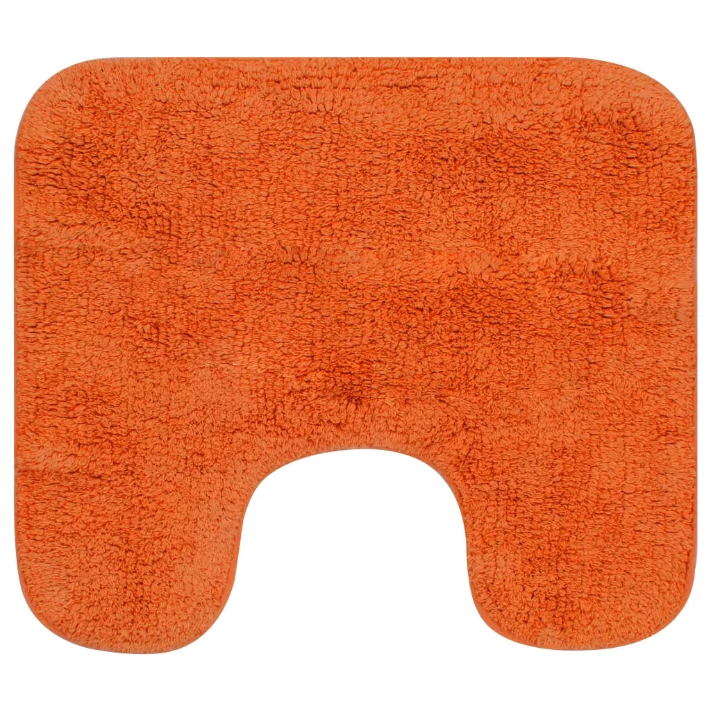Set Tappetini per Bagno 3 pz in Tessuto Arancione CFW8693379