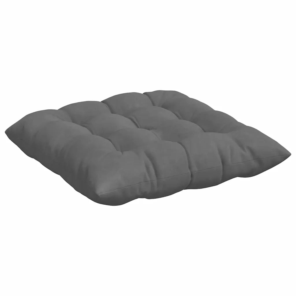 Cuscini per Seduta 4 pz | Cuscini per sedie Grigio scuro 40 x 40 x 6 cm Microfibra