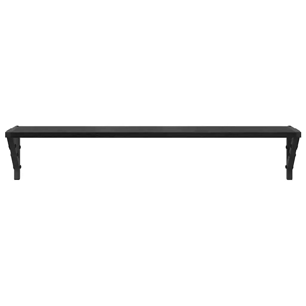 Scaffali da parete 2 pcs Rovere Nero 80 x 15 x 15,5 cm 882855