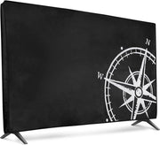 Coprimessa compatibile con TV 55" - Coprimessa per televisore - Protezione schermo per TV in bianco/nero - Coprimessa con stile vintage