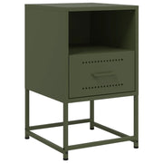 Comodino | Armadio da Notte | Mobiletto da notte Verde Oliva 36x39x60,5 cm in Acciaio