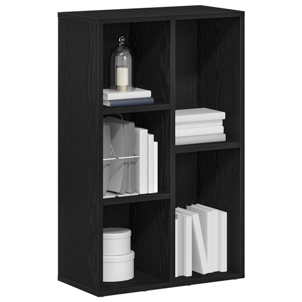 Libreria Rovere Nero 50x25x80 cm in Legno Multistrato 862398