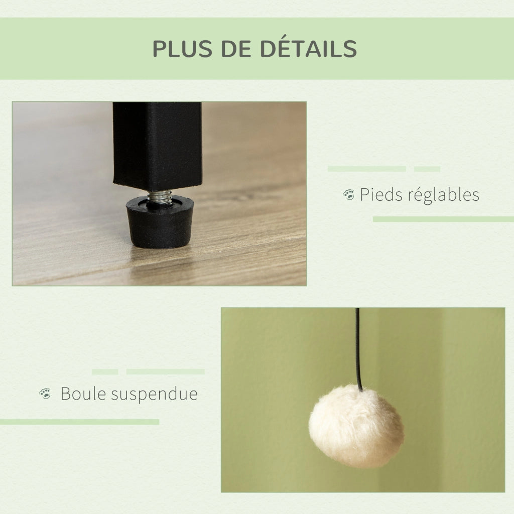 Porta per gatti con sfera sospesa ¨C zephmum ¨C stile industriale, colore legno chiaro