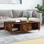 Tavolino da Salotto-Tavolino da soggiorno-Tavolo Rovere Fumo 104x60x35 cm Legno Multistrato 349226