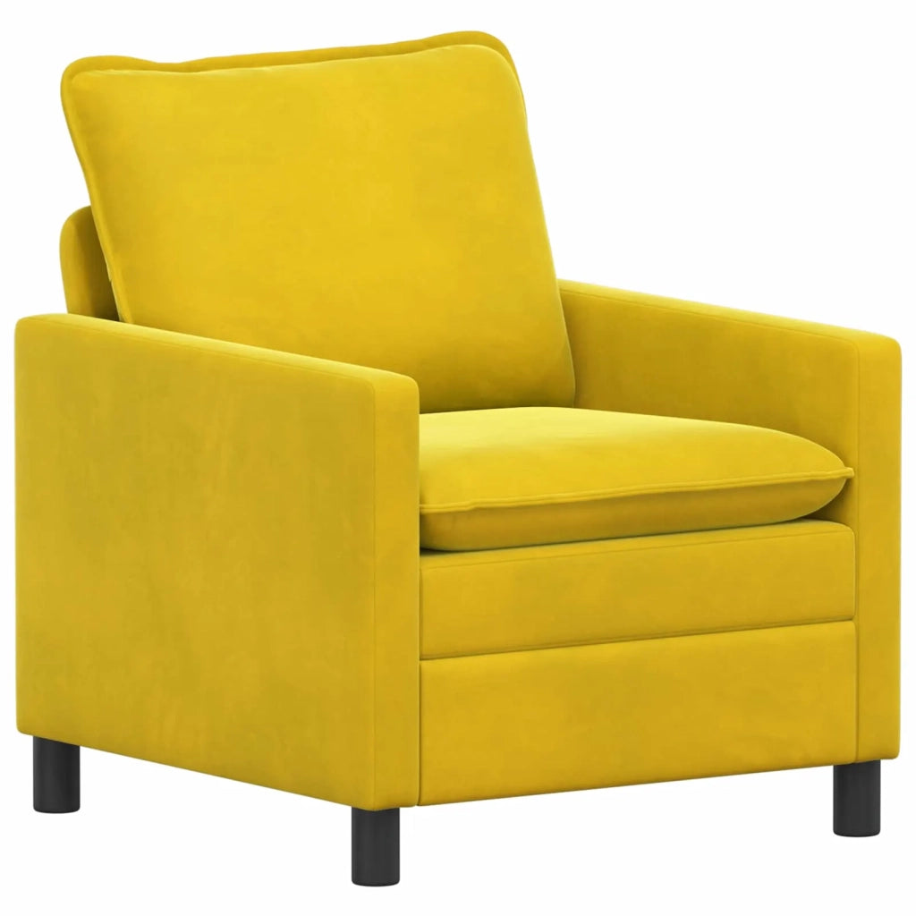 Set di divani 2 pz Giallo Velluto 3417031