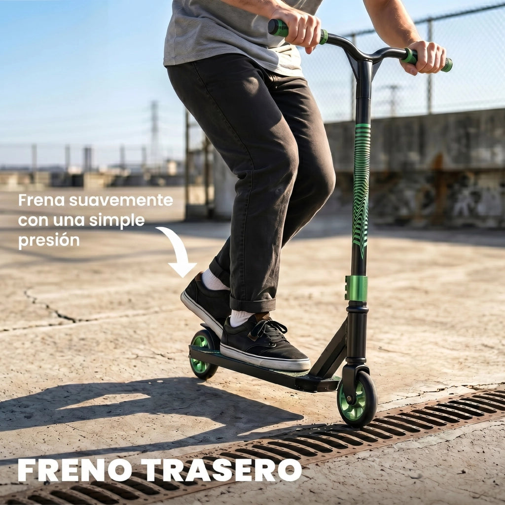 Patinete Freestyle per Skatepark con Ruote 120 mm ¨C zephmum ¨C Verde