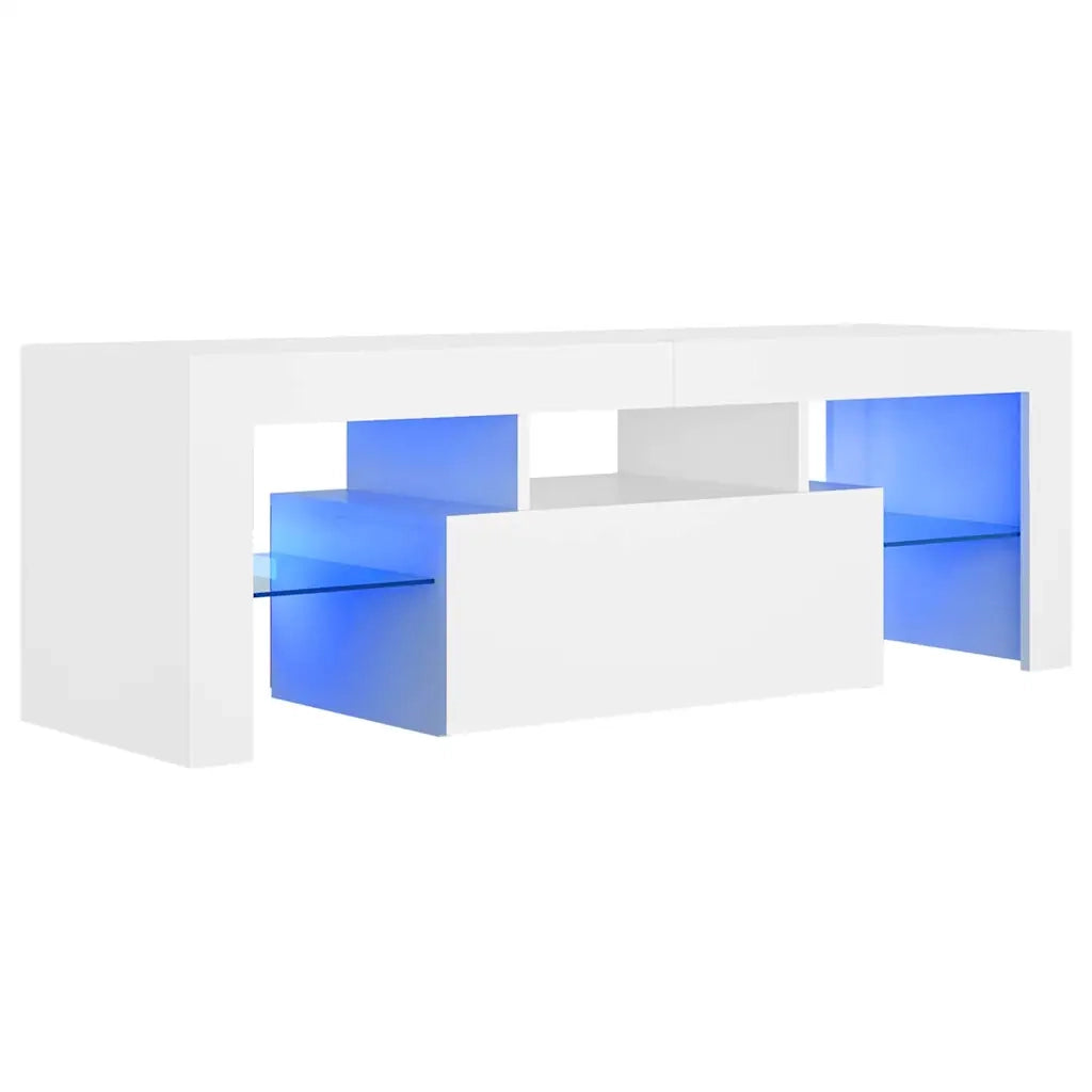 Mobile Porta TV con Luci LED Bianco 120x35x40 cm 804346
