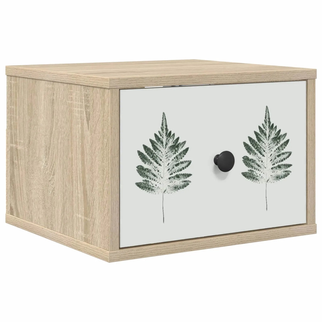 Mobiletto da comodino a parete HANAU Rovere Sonoma 8007493