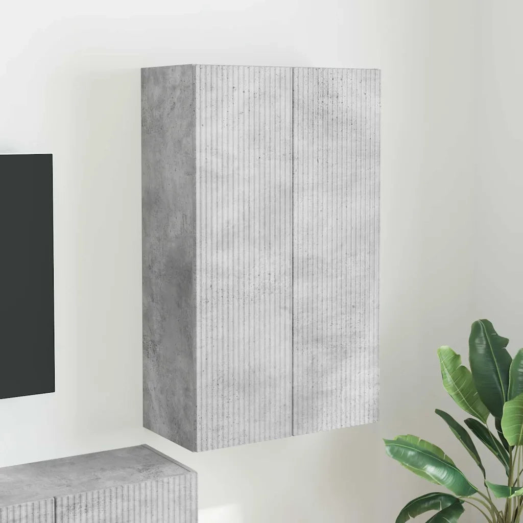 Mobile TV da parete-Mobile TV a Muro-Credenza TV Grigio cemento 59,5 x 31 x 100 cm