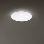 Plafoniera Contemporanea Random Alluminio Bianco Acrilico Led 27+21W 3000K