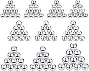 100 pezzi di collana in argento sterling 925 - ronde bolla - perle a distanza - lucidata - 100 pezzi - argento sterling 925 - collana a perle