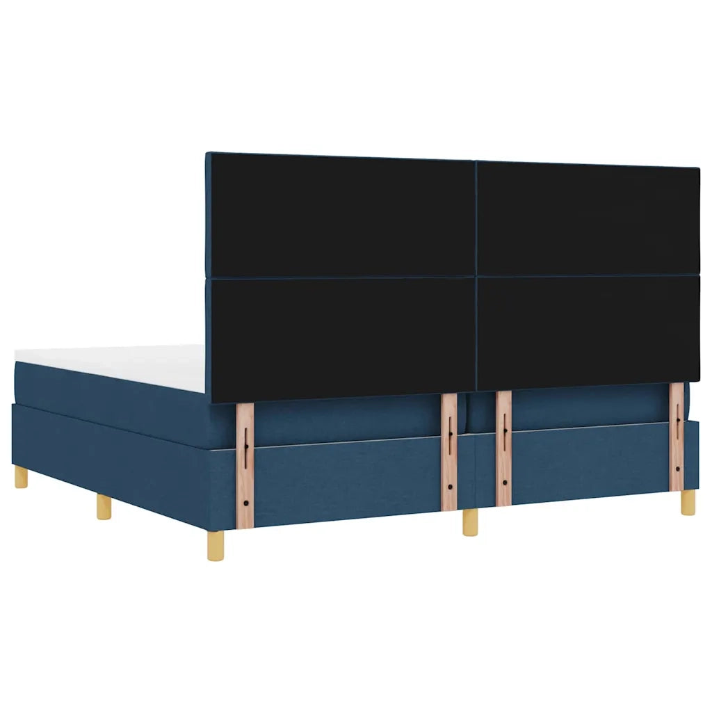 Letto a molle con materasso Blu 200 x 200 cm Tessuto 3339727