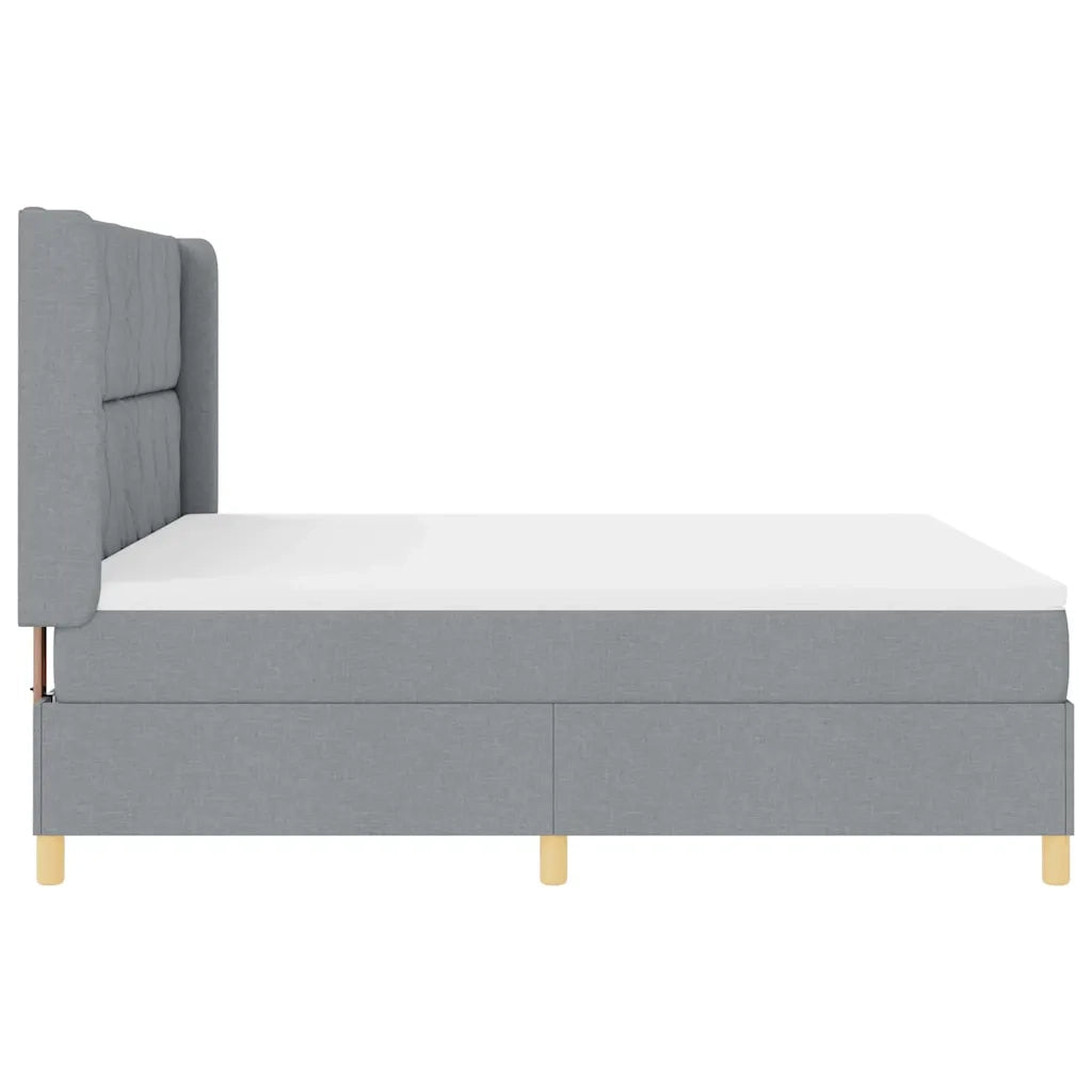 Letto a molle con materasso Grigio chiaro 180 x 200 cm Tessuto 3343770