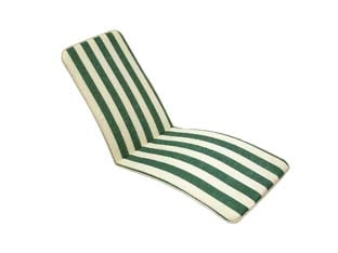 CUSCINO CAPRI A RIGHE VERDI PER POLTRONA PIEGHEVOLE  cm.49x157h. spessore cm.3