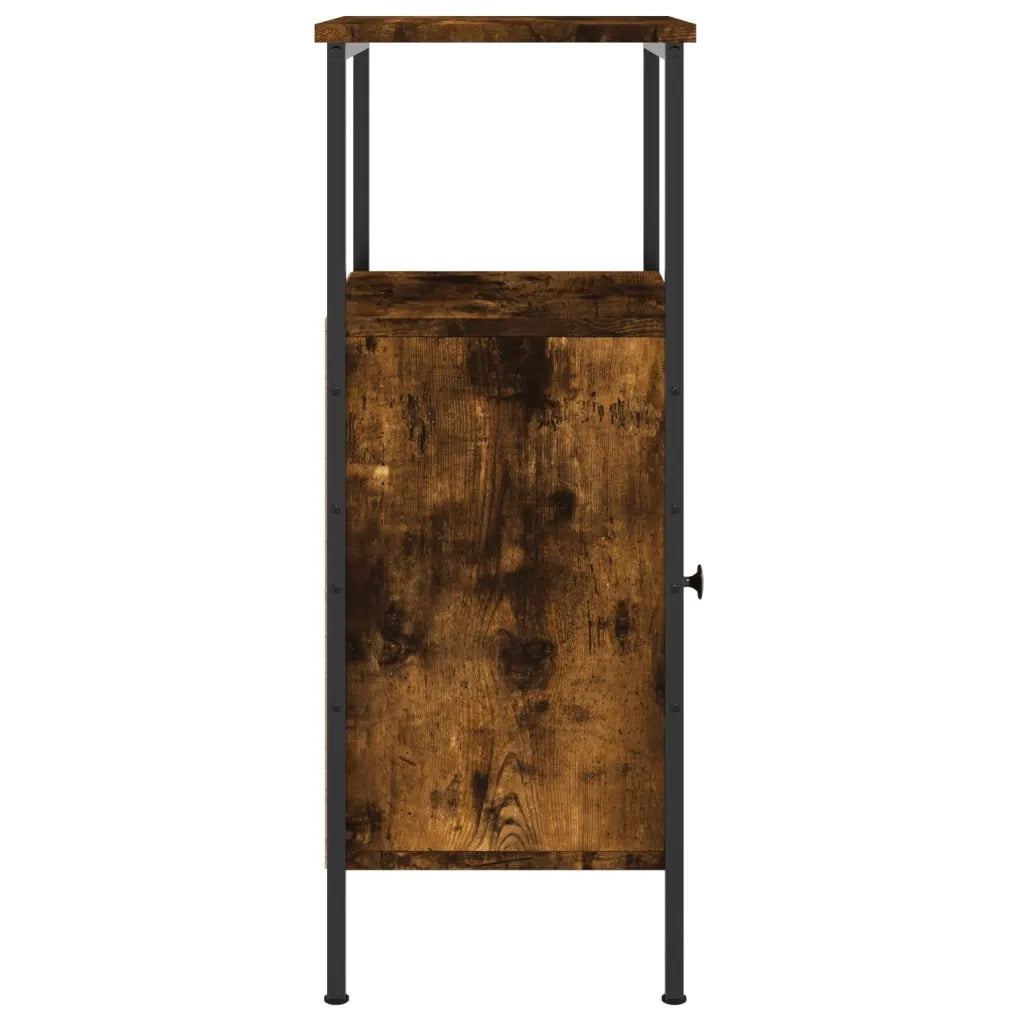 Comodini 2pz-Set di 2 Tavolino da notte Rovere Fumo 41x31x80 cm in Legno Multistrato