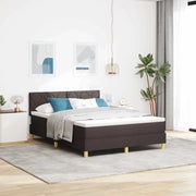 Letto a molle con cuscino Marrone Scuro 160 x 200 cm Tessuto 3339010
