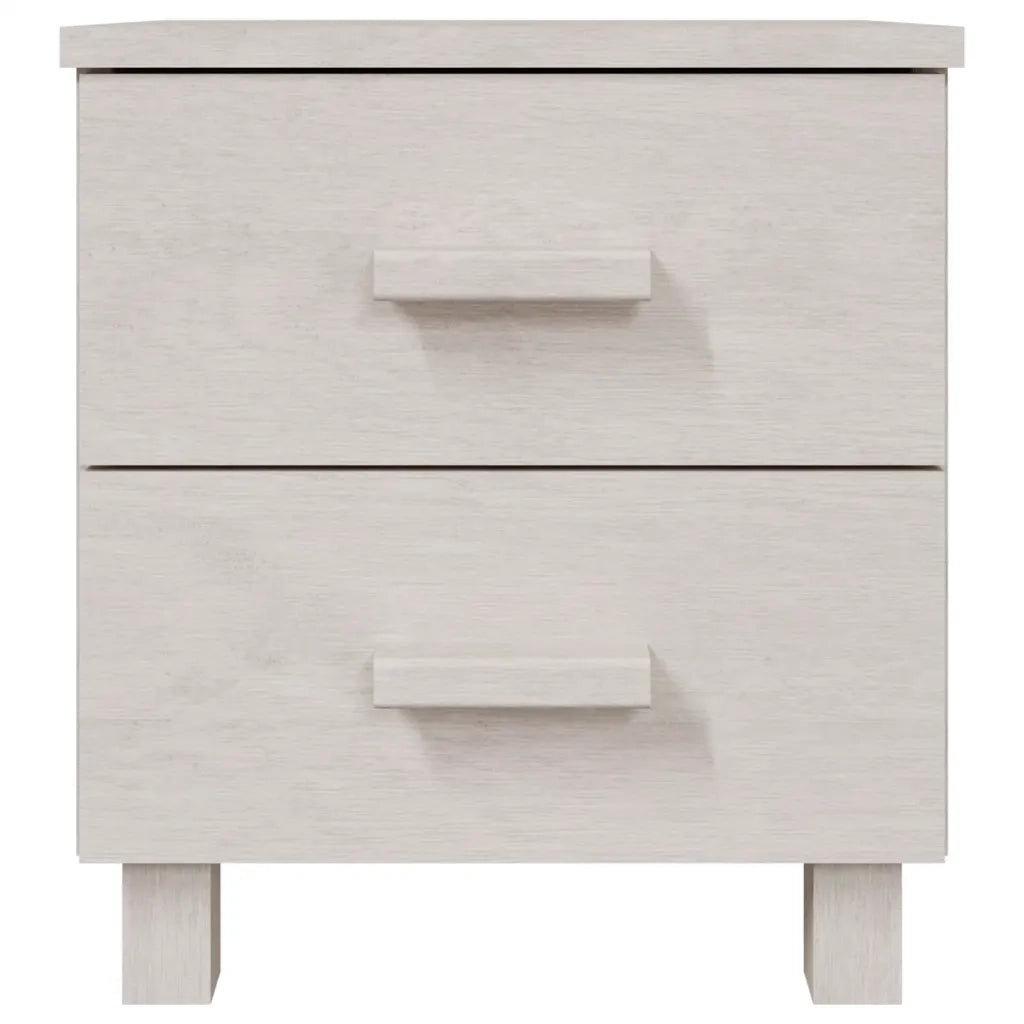 Comodini 2 pz Bianchi 40x35x44,5 cm in Legno Massello di Pino cod mxl 30123