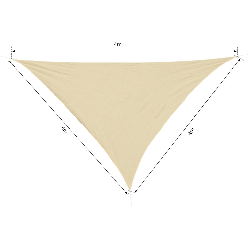 Tenda da sole triangolare ¨C zephmum ¨C 4x4x4 m, giallo, PE e acciaio