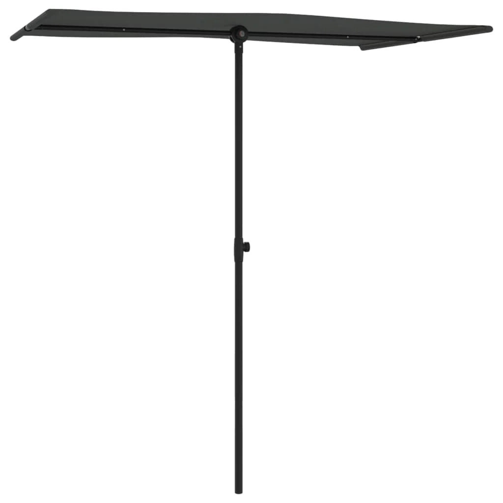 Ombrellone da esterno con palo in alluminio 180 x 130 cm antracite 02_0008211