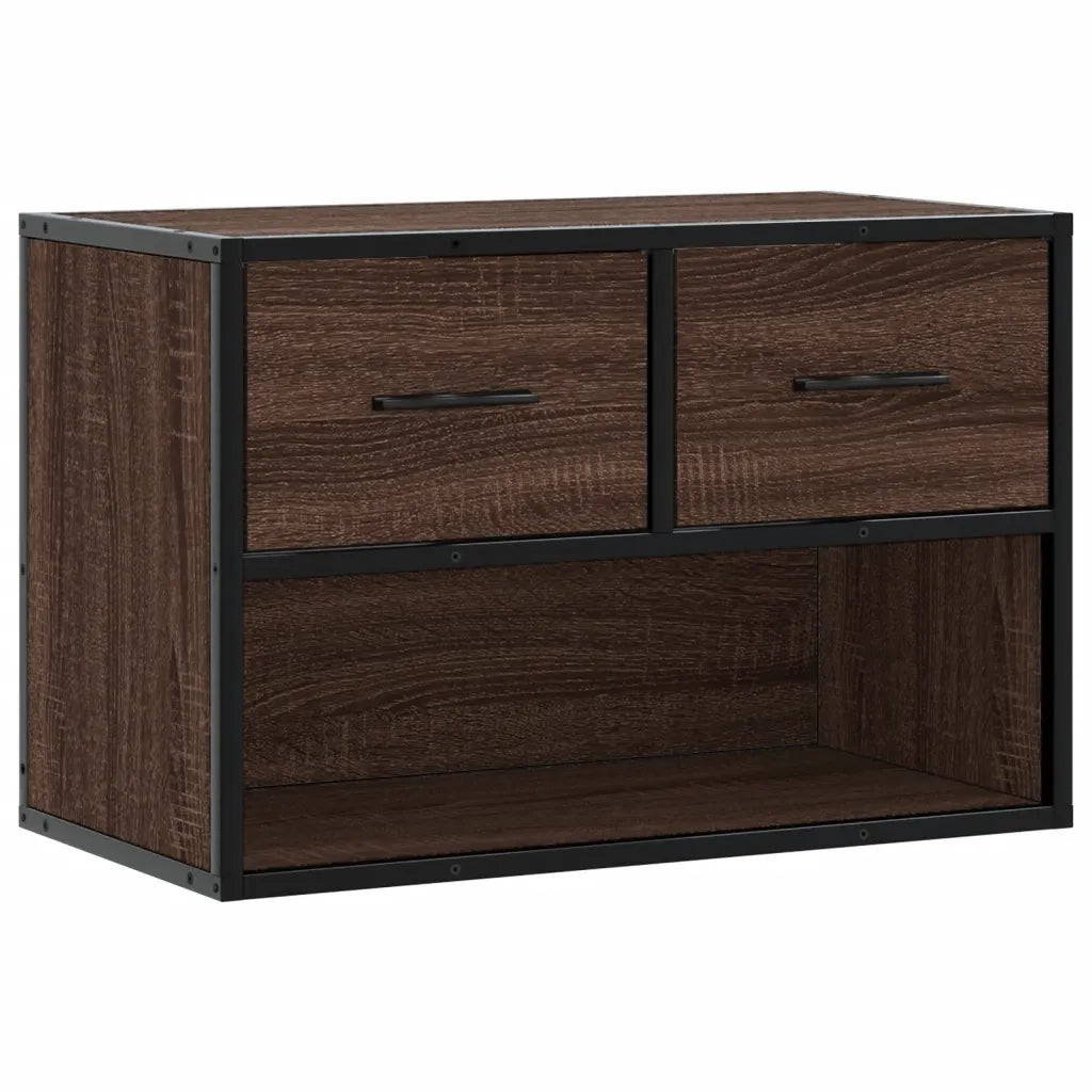Mobile TV-Credenza per TV-Console TV Rovere Marrone 60x31x39,5cm in Truciolato e Metallo 880157