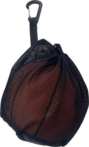 Tasca da Basket per una palla - Tasca per la conservazione della palla - Rete da Basket - Tasche sportive - Tasca a rete con tasca per la chiusura - per il trasporto di pallacanestro, pallavolo, calcio - 16L - nero - Tela a rete