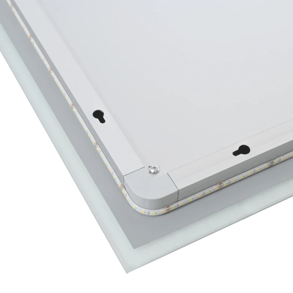 Specchio decorativo moderno a LED per il bagno 70 x 50 cm bianco 03_0010159