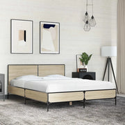 Giroletto Rovere Sonoma 140x190 cm in Legno Multistrato Metallo 3280033