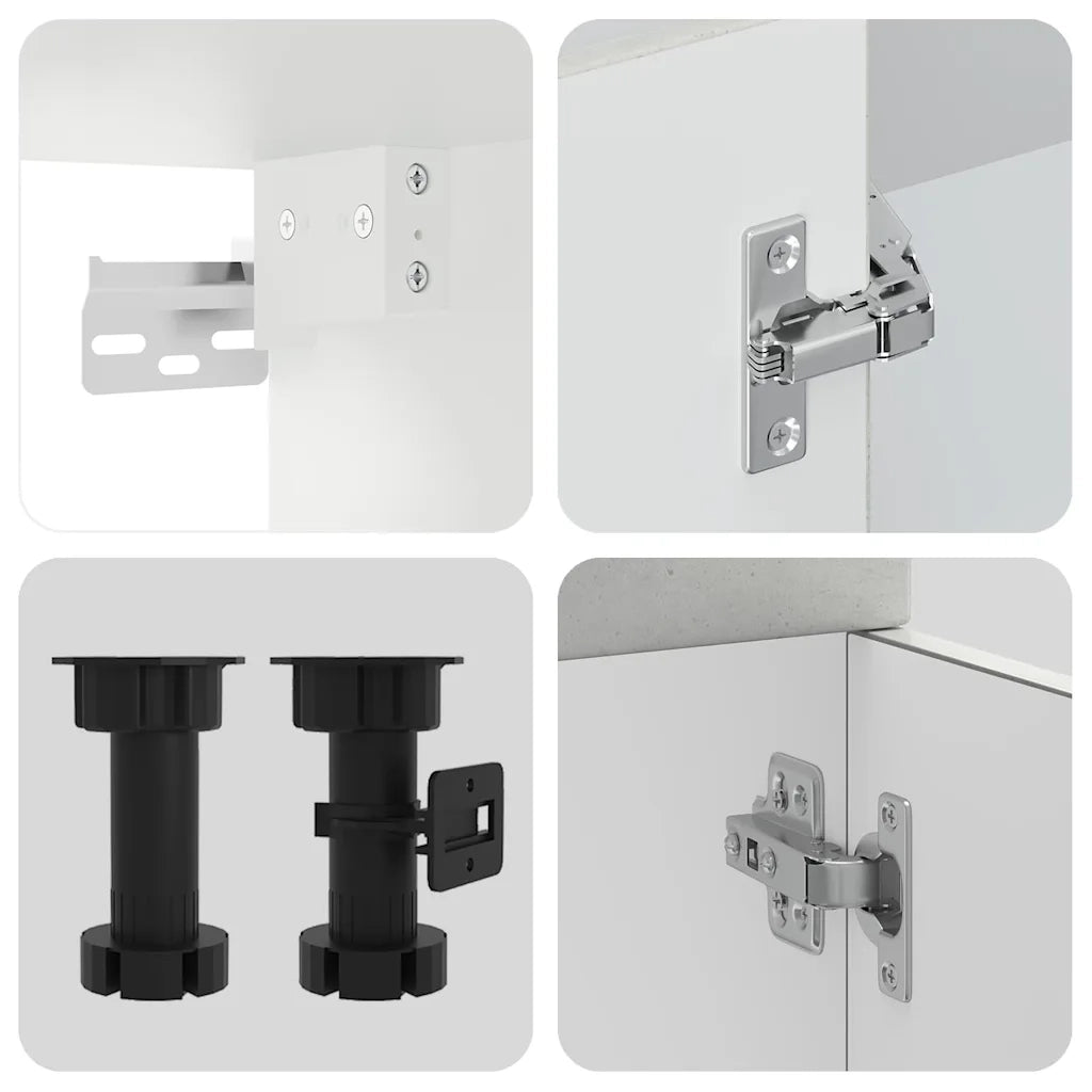 vidaXL Set Mobili da Cucina 11 pz Porto Grigio Cemento in Truciolato