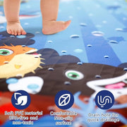 Mat di sicurezza per bambini 53 x 53 cm - BPA libero - PVC - Mat di sicurezza con grilletti - Lavabile in lavatrice
