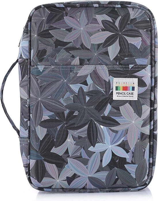 Organizzatore di matite, contenitore per matite, regalo per famiglia e amici, contenitore per matite con grande capacità e supporto per scuola, ufficio, viaggio, nero, moda