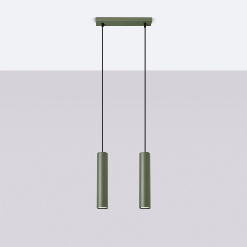 Lampada a sospensione LAGOS 2 verde oliva