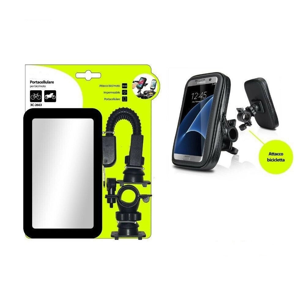 Trade Shop - Portacellulare Smartphone Impermeabile Attacco Per Bici Bicicletta Moto Xc-2663 -