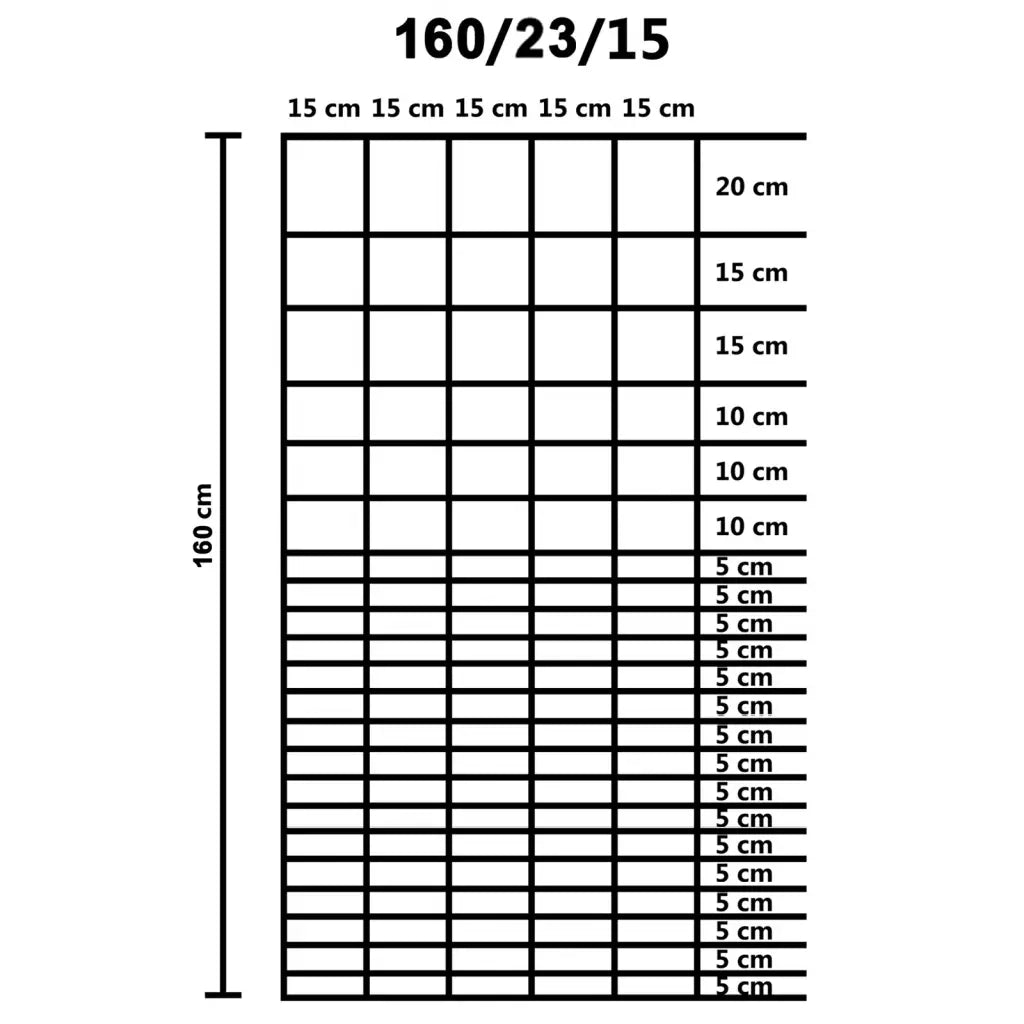 Recinzione da Giardino in Acciaio Zincato 50x1,6 m Argento cod mxl 25987