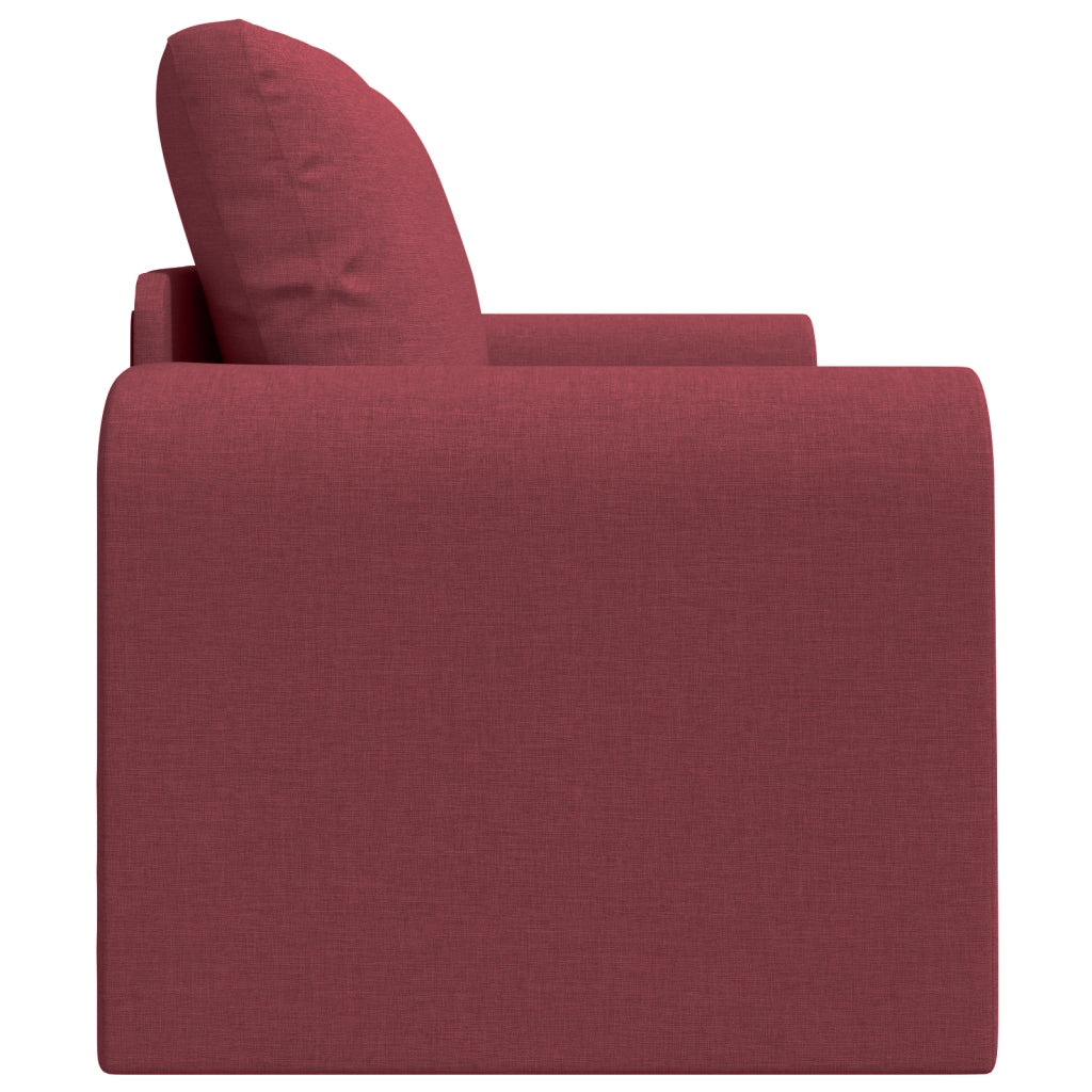 Divano Letto 2-in-1 Rosso Borgogna 148x71x83 cm Tessuto