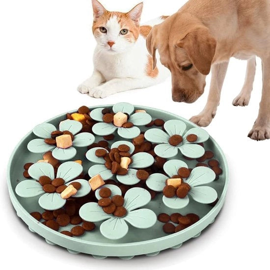 Mat di Lavorazione Cibo con Fessure - Mangiatoia in Silicone con Morsetti - Bordo Anti-Scivoloso - Addestramento Olfattivo - Cibo a Rilento - Ciotola per Cibo