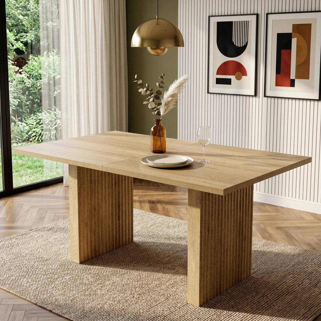 Tavolo da Pranzo Allungabile 140/200x90 cm ¨C MINIMAL ¨C Rovere, Rettangolare, 6-8 Persone